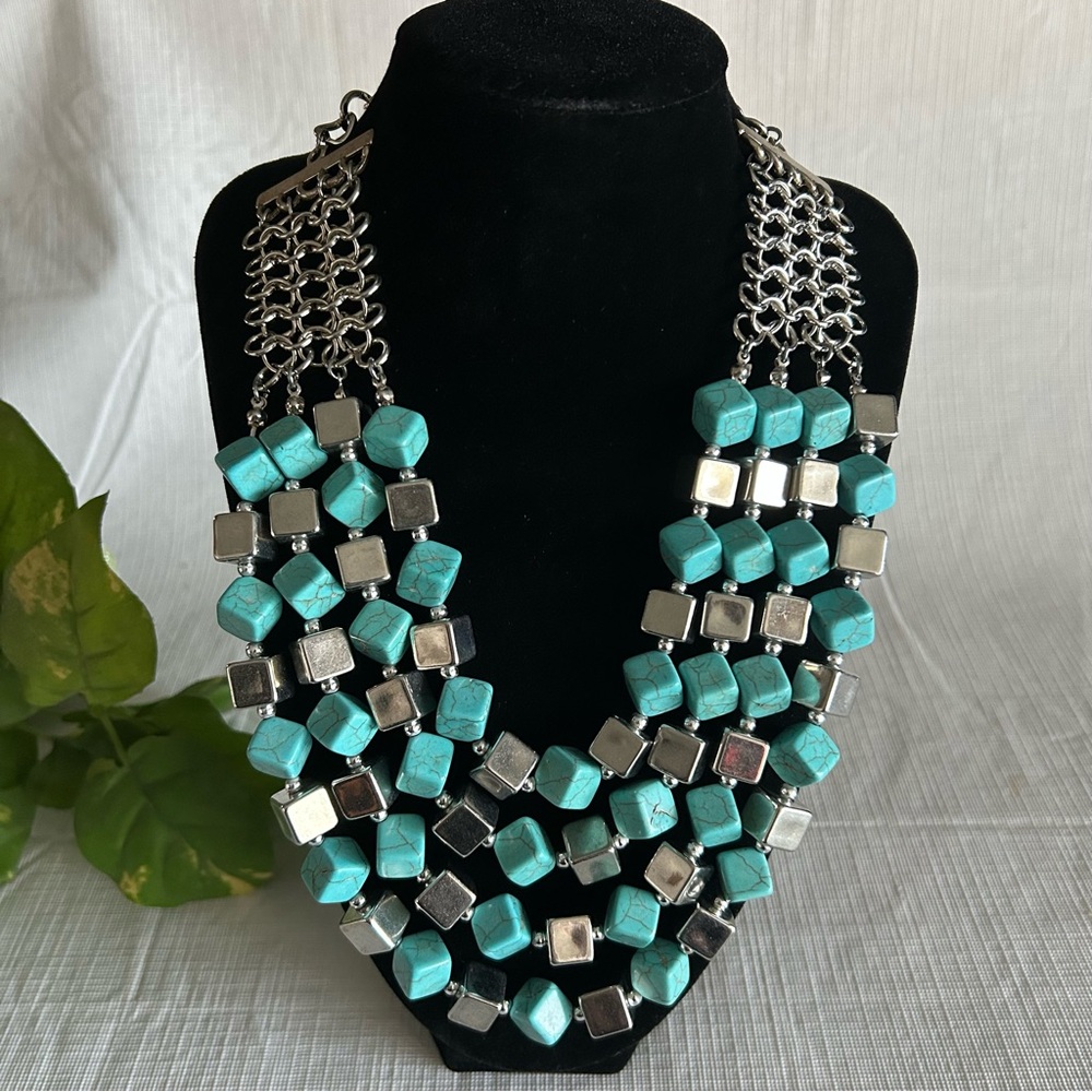 Bold Multi Tiered Statement Necklace